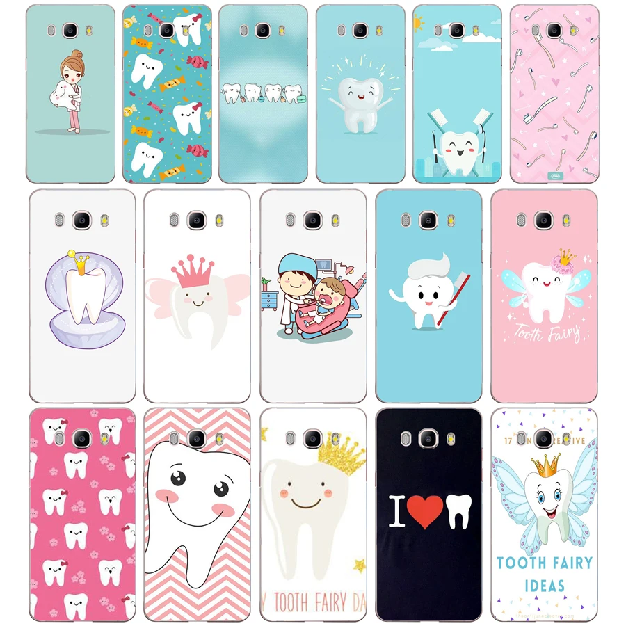 110FG Dentist Dental Crowned Tooth  Soft Silicone Tpu Cover phone Case for Samsung j3 j5 j7 2016 2017 j330 j2 j6 Plus 2018