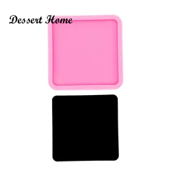 DY0272 Shiny 3.1/4.7 inch Square Coaster Mold, DIY Epoxy Resin Molds For Coasters , Silicone Mould, Resin Customize