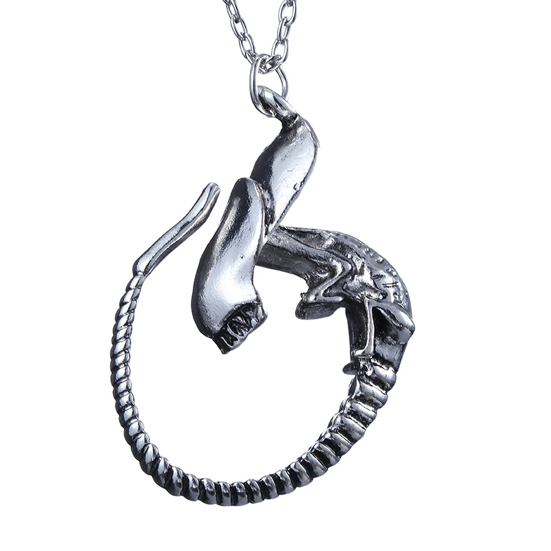 Fashion Jewelry Vintage Charm Antique Alien Pendant Necklace For Men Women Gifts