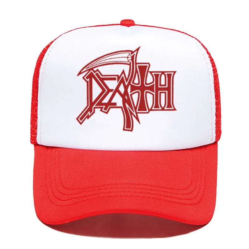 DEATH Hoodies ROCK BAND HEAVY METAL Baseball Cap Women Men Unisex 2020 Summer Parent-child Hats Mesh Visor Outdoor Sun Hat