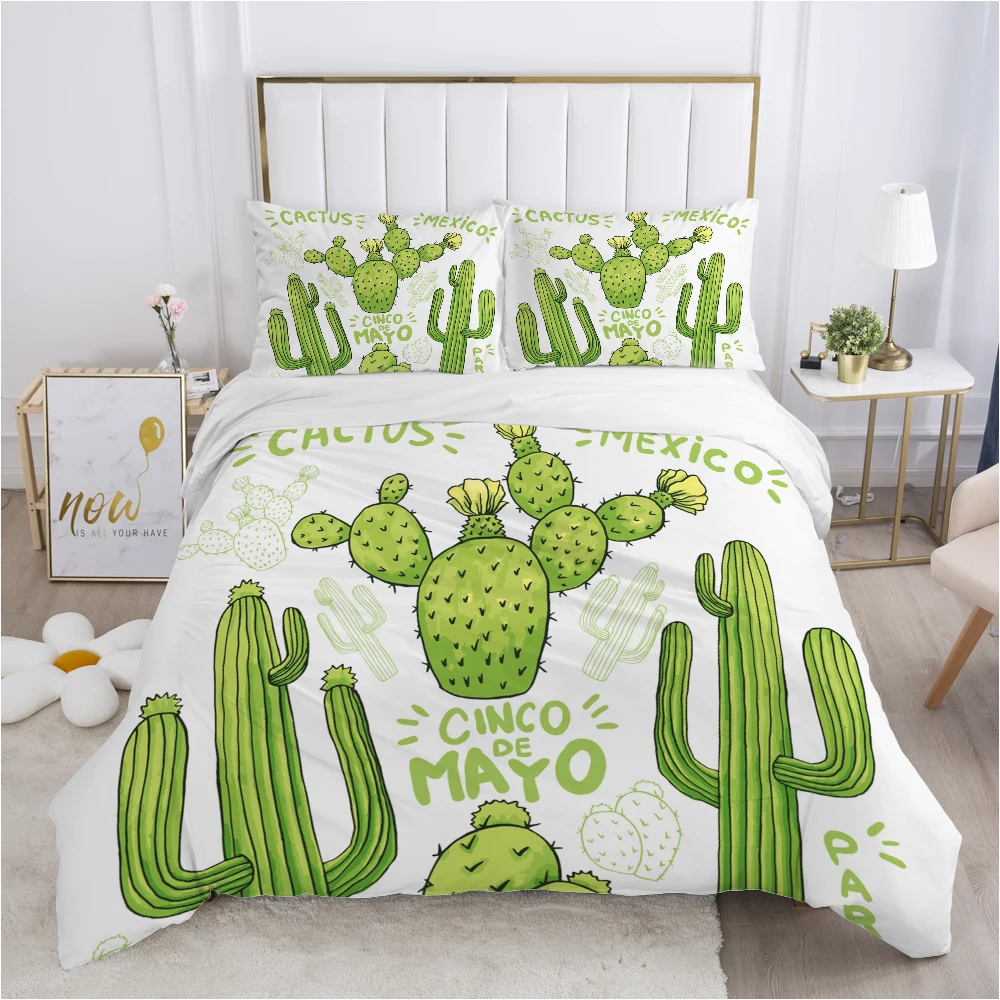 Nordic bedding set Duvet cover set pillow case 50x75 Bed linens Bed cover 220x240 140x200 150*200 Green