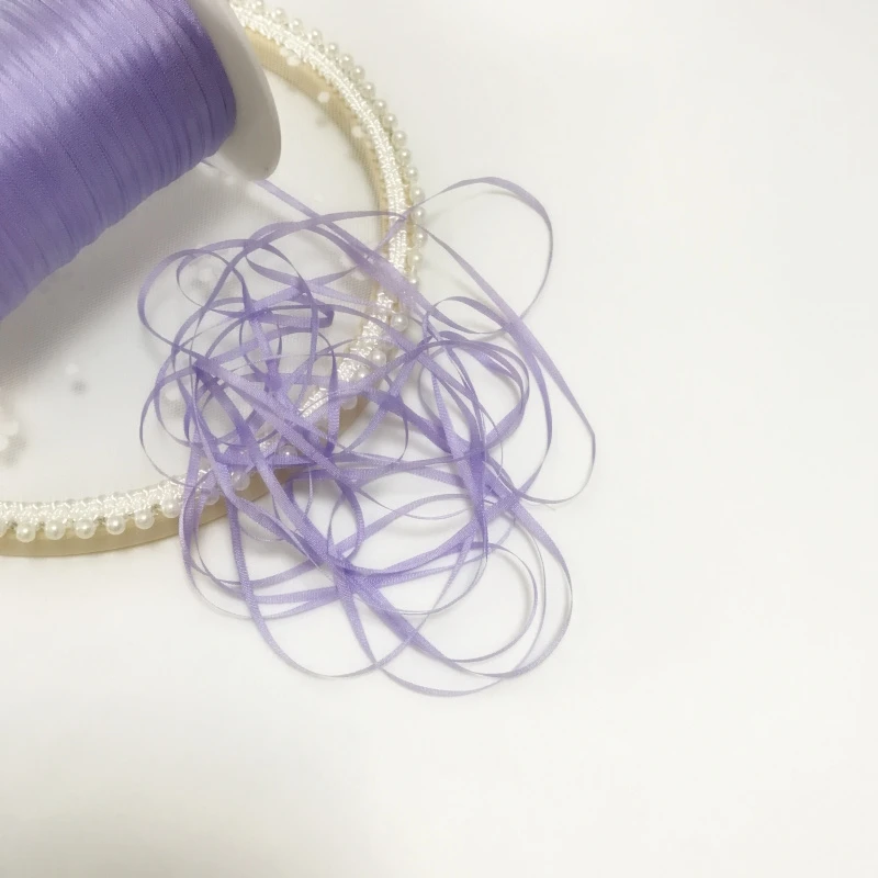 Nastri in taffetร intrecciati in pura seta al 100% per ricami e progetti artigianali, confezioni regalo, nuovi colori, larghezza 2mm