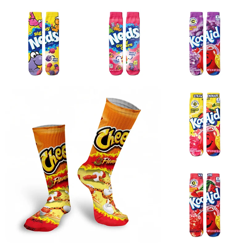 Trend Compression Street Chips Cotton Socks Skateboarding Teen Unisex Casual Standard Thick Women's Socks Funny Novelty Sock Sox