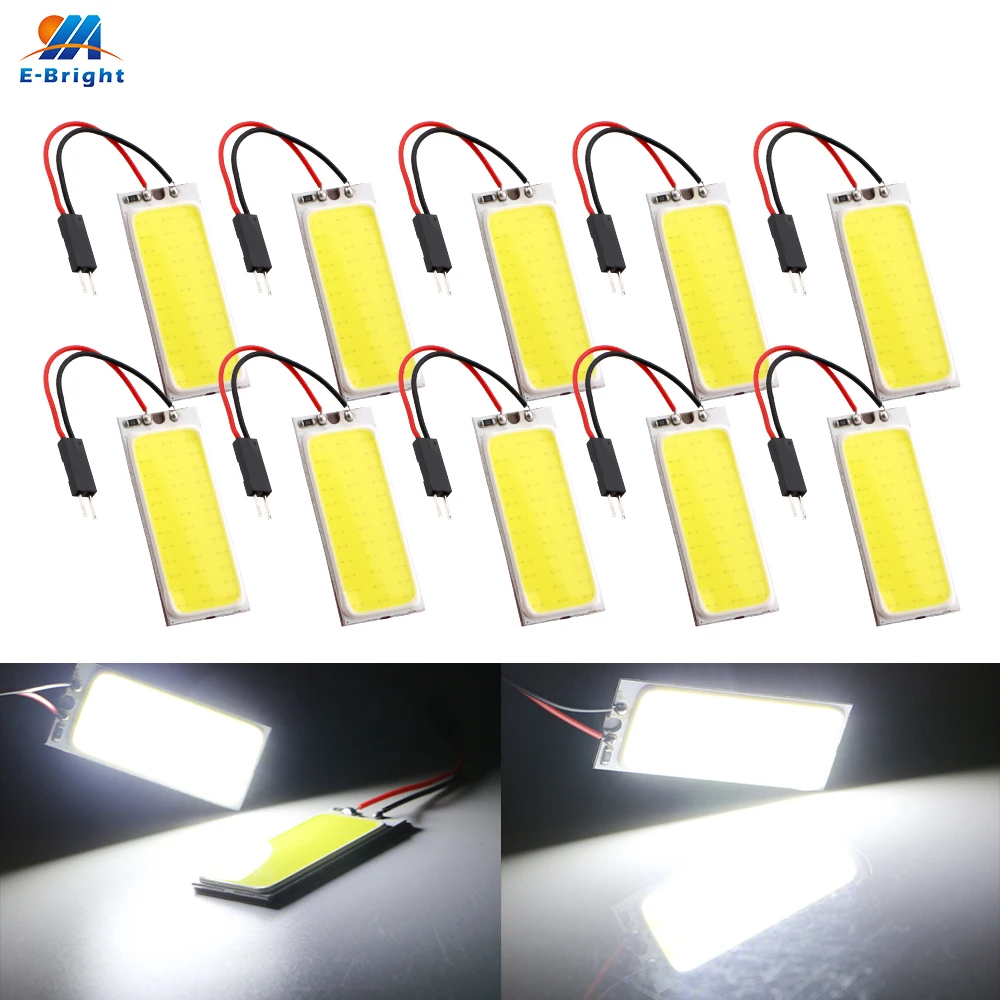 

5pcs 9-16V 36 Led SMD COB LED Festoon Bulbs 6000K 8000K Car Panel light Interior Room Dome Car Light Bulb Lamp White 360Lm