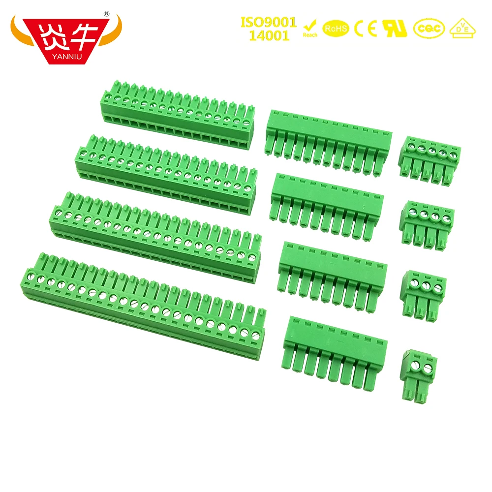 50Pcs 3.5mm KF2EDGK 3.5 2P ~ 12P PCB PLUG-IN TERMINAL BlOCKS  15EDGK 2PIN ~ 12PIN MC 1,5/ 2-ST-3,5 1840366 PHOENIX  DEGSON KEFA