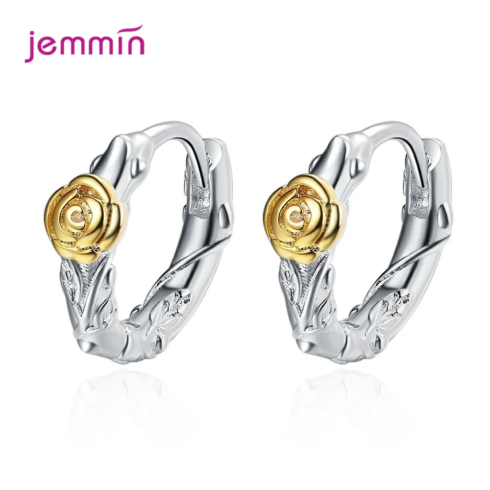 925 Sterling Silver Vintage Flower Statement Earrings For Women Girls Valentines Day Gift Fashion Jewelry Wholesale