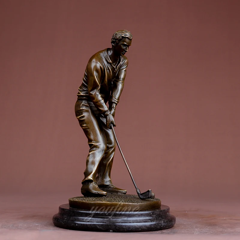 Bronze Golfer Statue Bronze Golf Man Sculpture Golf Player Bronze Art Cafts For Home Decoration Ornament Gifts