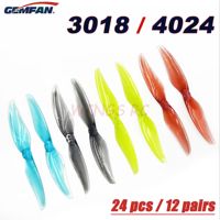 24pcs /12Pair Gemfan Hurricane 3018 / 4024 Propeller 2 Blade 3 Hole 1.5mm/2.0mm Hole T Mount Props For FPV Freestyle 3inch 4inch