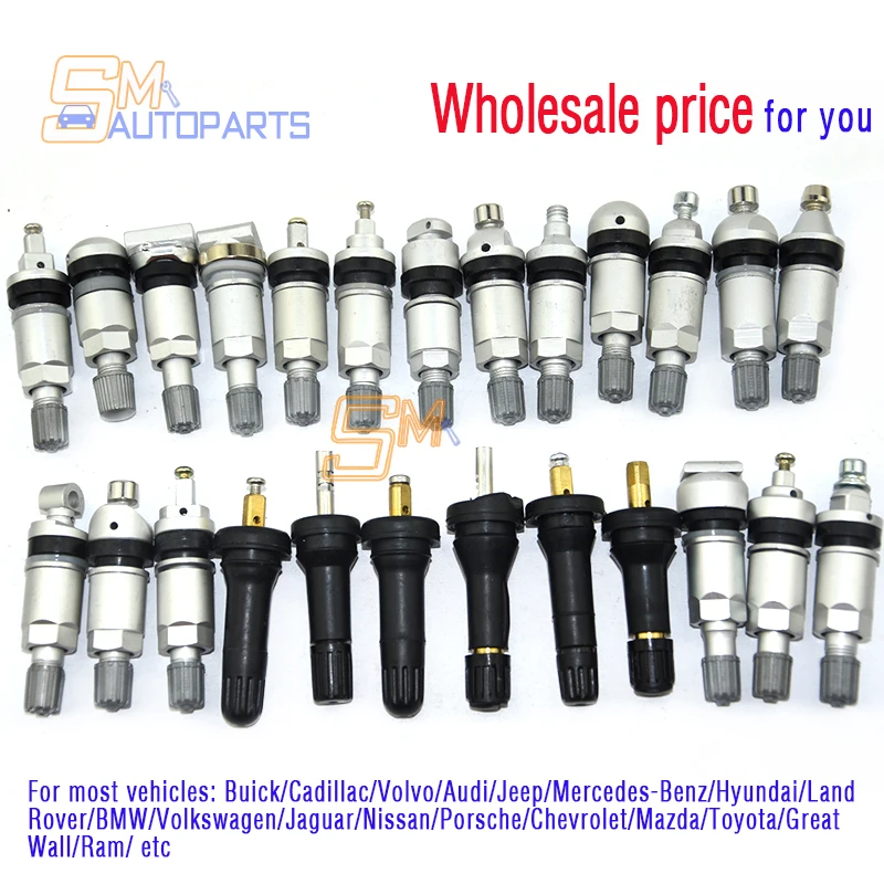 A Lot Metal Rubber TPMS16-29 Valve Tire Pressure Sensor Valves For Most Cars Mercedes Land Rover Volkswagen Patrol Buick Ford