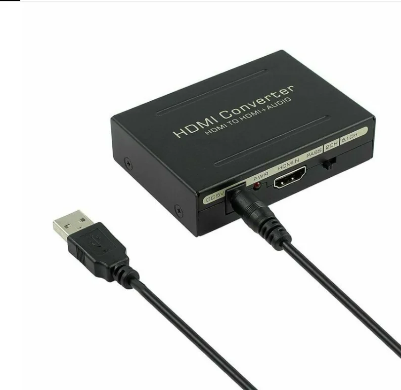 2ช่อง5.1 Surround 1080P HDMI To HDMI Optical SPDIF RCA Analog Audio Extractor Converter SplitterสนับสนุนL/R