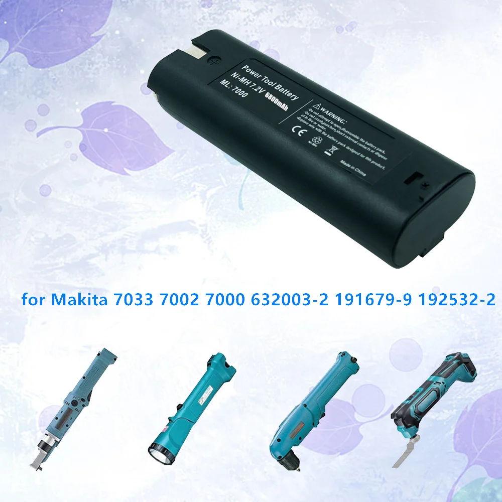 7.2v 4800mah powtree電源電池7033 7002 7000 632003-2 191679-9 192532-2コードレスドリルツールバッテリー