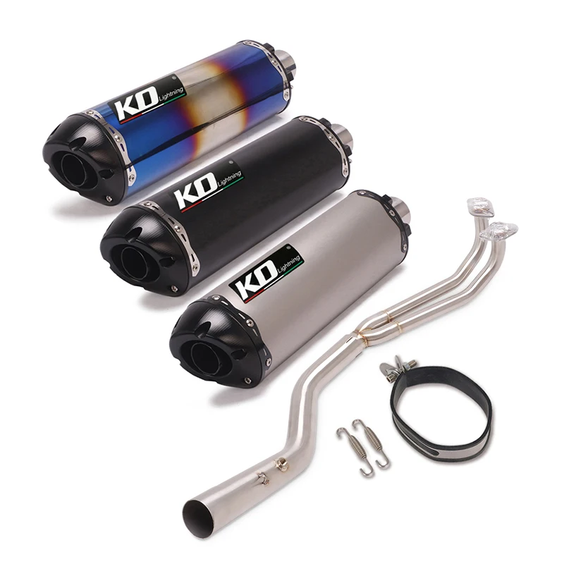 Escape Motorcycle Exhaust Head Connect Pipe And 51mm Vent Tube Stainless Steel Exhaust System For SYM MAXSMY TL500 2019-2021