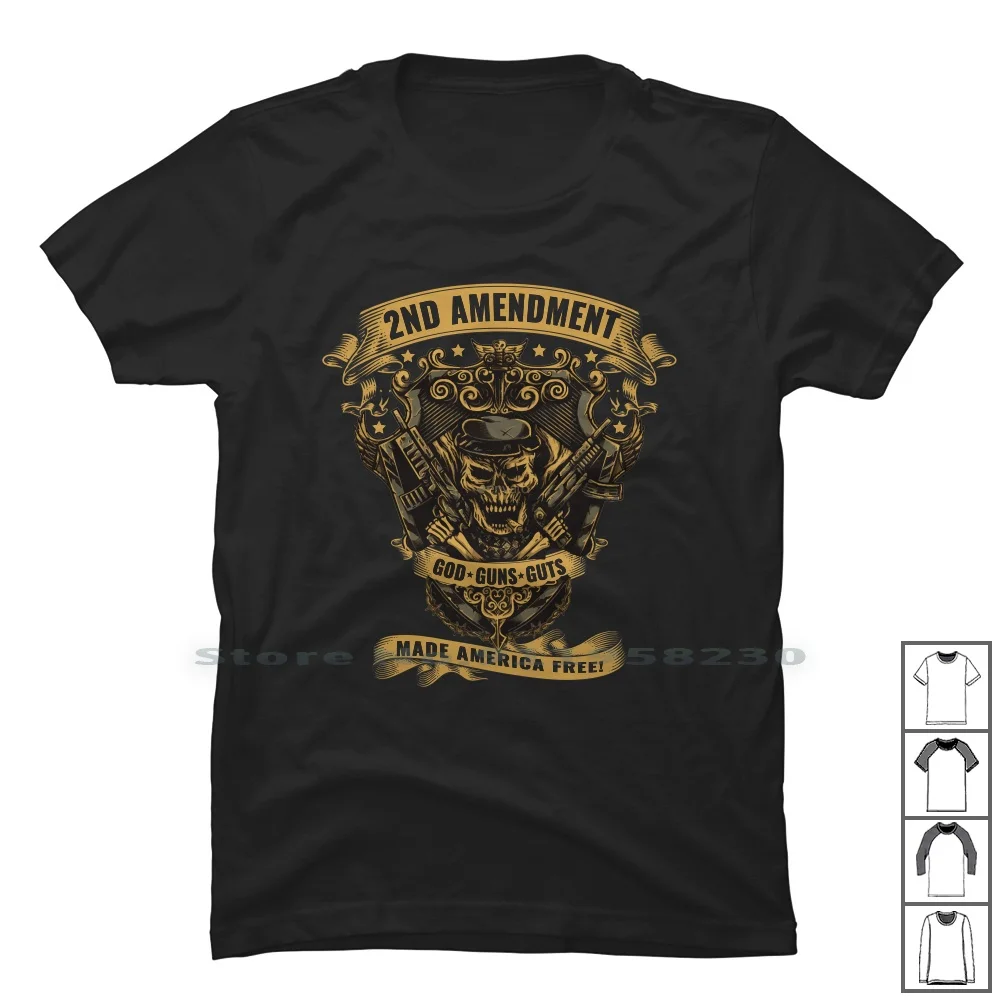 Gun T Shirt ( 2nd Amendment God , Guns , Guts ) T Shirt Design Png T Shirt 100% Cotton 2nd Amendment Motivational Amendment