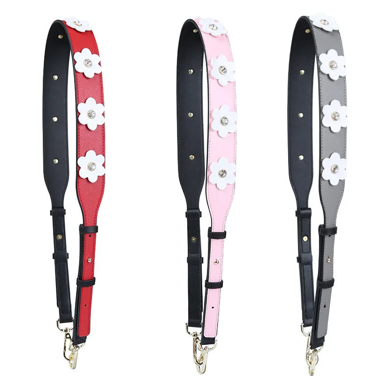 Women Flower Leather Shoulder Bag Strap New PU Casual Adjustable Handbag Belts For Female 2020 Colorful Bag Parts Accessories