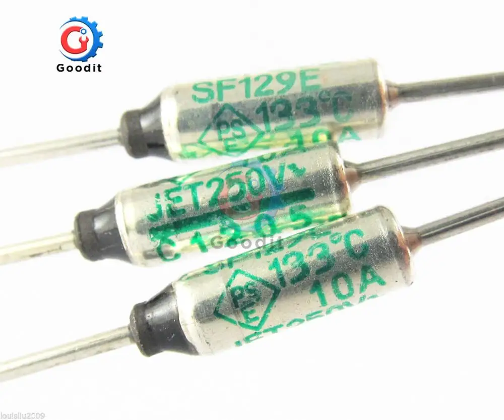 10PCS SF129E SEFUSE Cutoffs NEC Thermal Fuse 133 Celsius 133 Degree 10A 250V CF