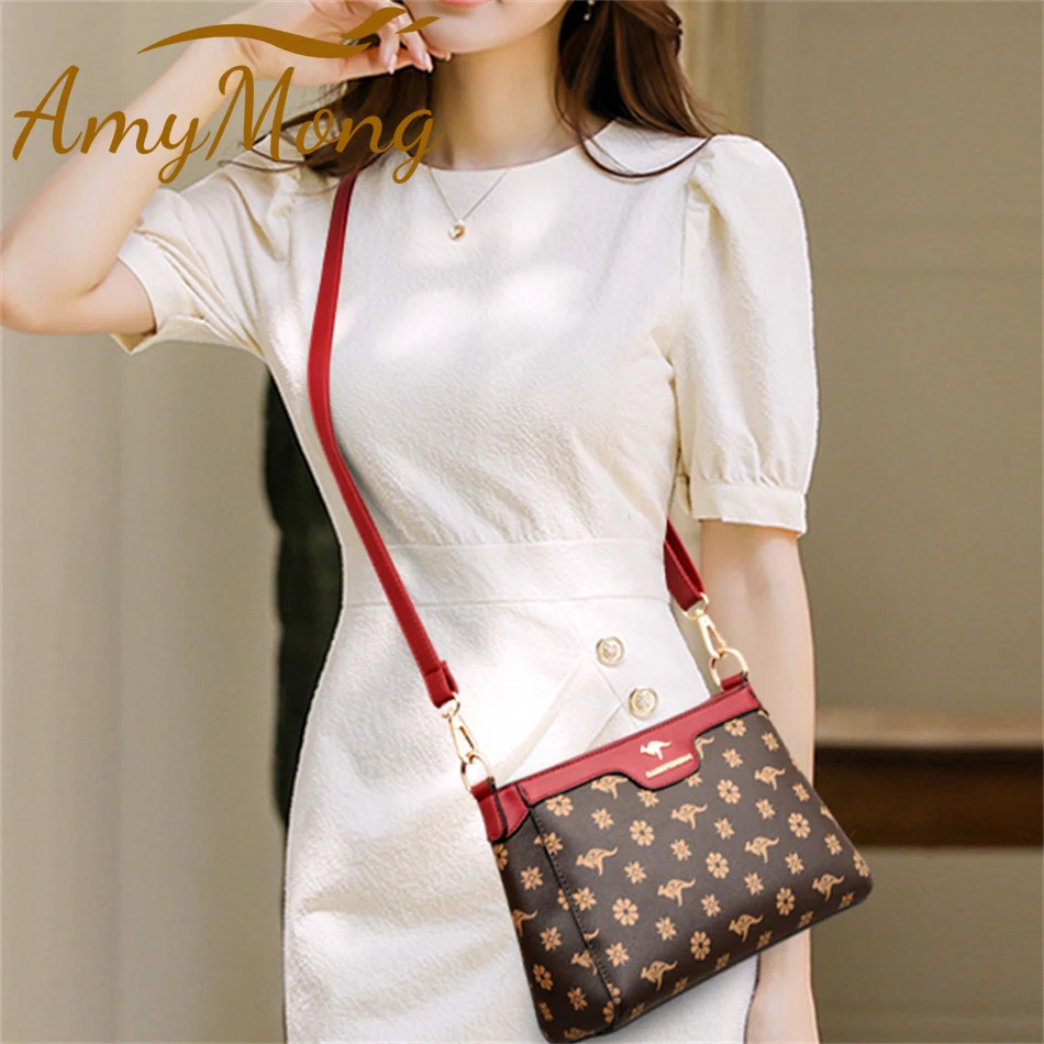 Women Fashion Printed Handbags Purses Luxury Designer Shoulder Messenger Flap Bags High Quality Leather Top-handle Croosbody Sac