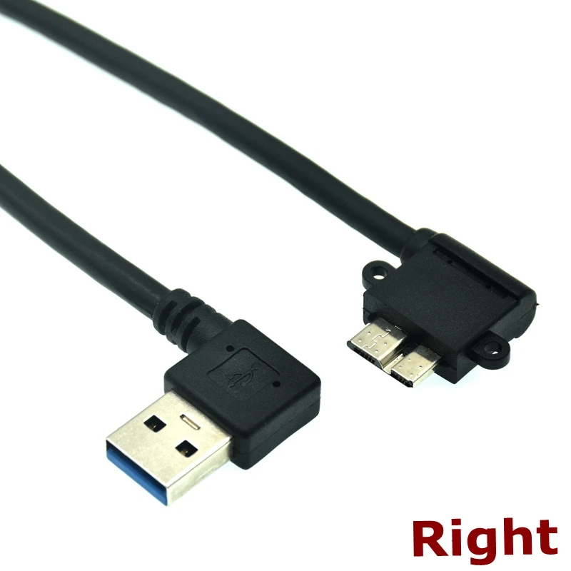 90 Degree USB3.0 Data Charging Cable A Male to Micro B Male Cable USB 3.0 Adapter Right Up Down Left angled For HDD Case 0.25M