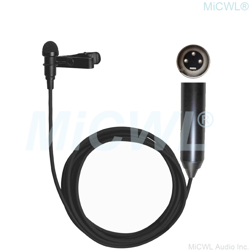 3Pin XLR ME2 Clip-On Lapel 48V Phantom Power Microphone for DJ Mixer Tascam Zoom MKE2 Microphones 5m cable