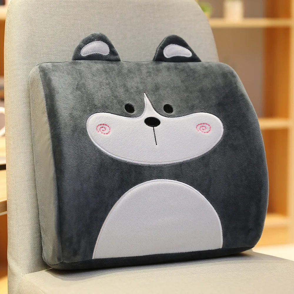 Children's Cushion Car Pillow Cotton Cushion Office Lumbar Pillow Backrest Cushion Cartoon Memory Foam Cushion Chair Backrest