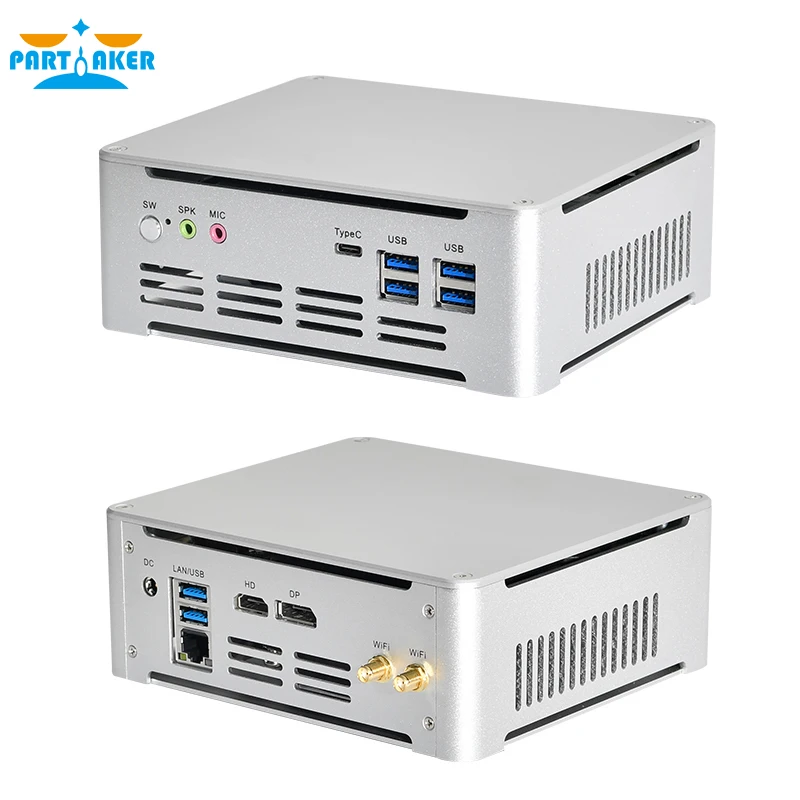 Partaker Mini PC Intel Core i5 7300HQ i7 7820HK DDR4 Windows 10 Linux 4K Gaming UHD HTPC HDMI DP Minipc Desktop Computer