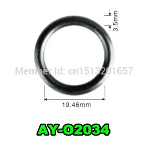 100 piezas de goma de alta calidad oring GB3-117 Kit de reparación de inyector de combustible sellos juntas tóricas para Nissan (AY-O2034 19,46*3,5mm)