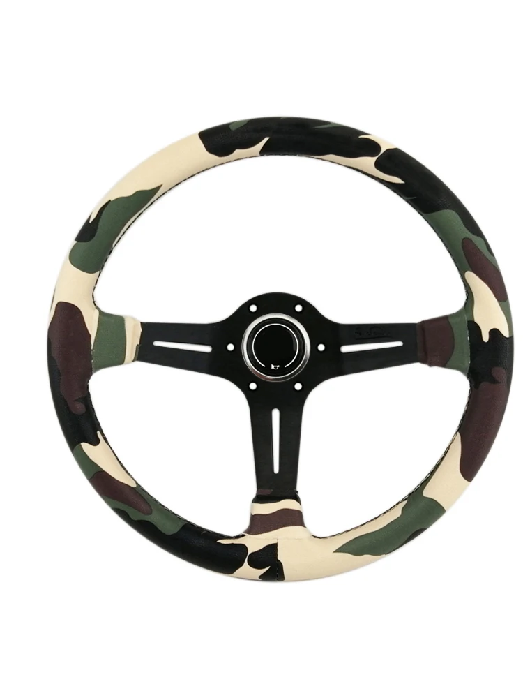 

Spceddy MCX High Quality Steering Wheel Sport 14 Inch 350MM Car Steering Wheel PVC Leather Car Modified Drifting MCX20S0528135