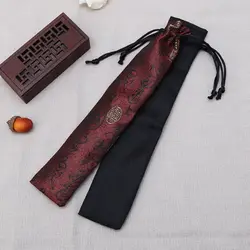 Chinese Calligraphy Style Decorative Folding Hand Fan Bag Dustproof Holder Protector Pouch Case Cover Gifts