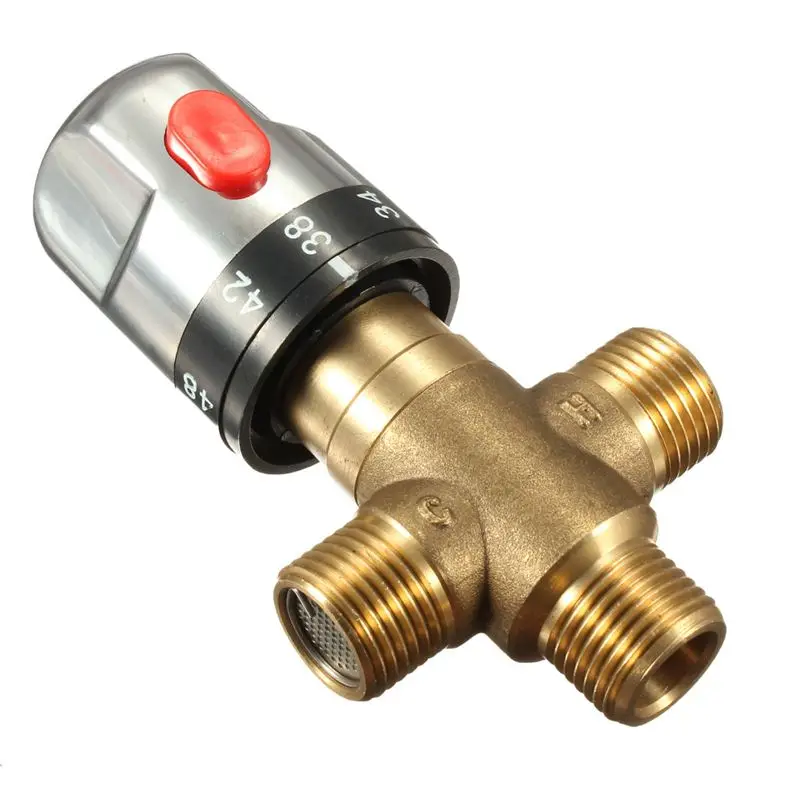 Xueqin Brass Thermostatic Mixing Valve Bathroom Faucet Temperature Mixer Control Thermostatic Valve Home Improvement