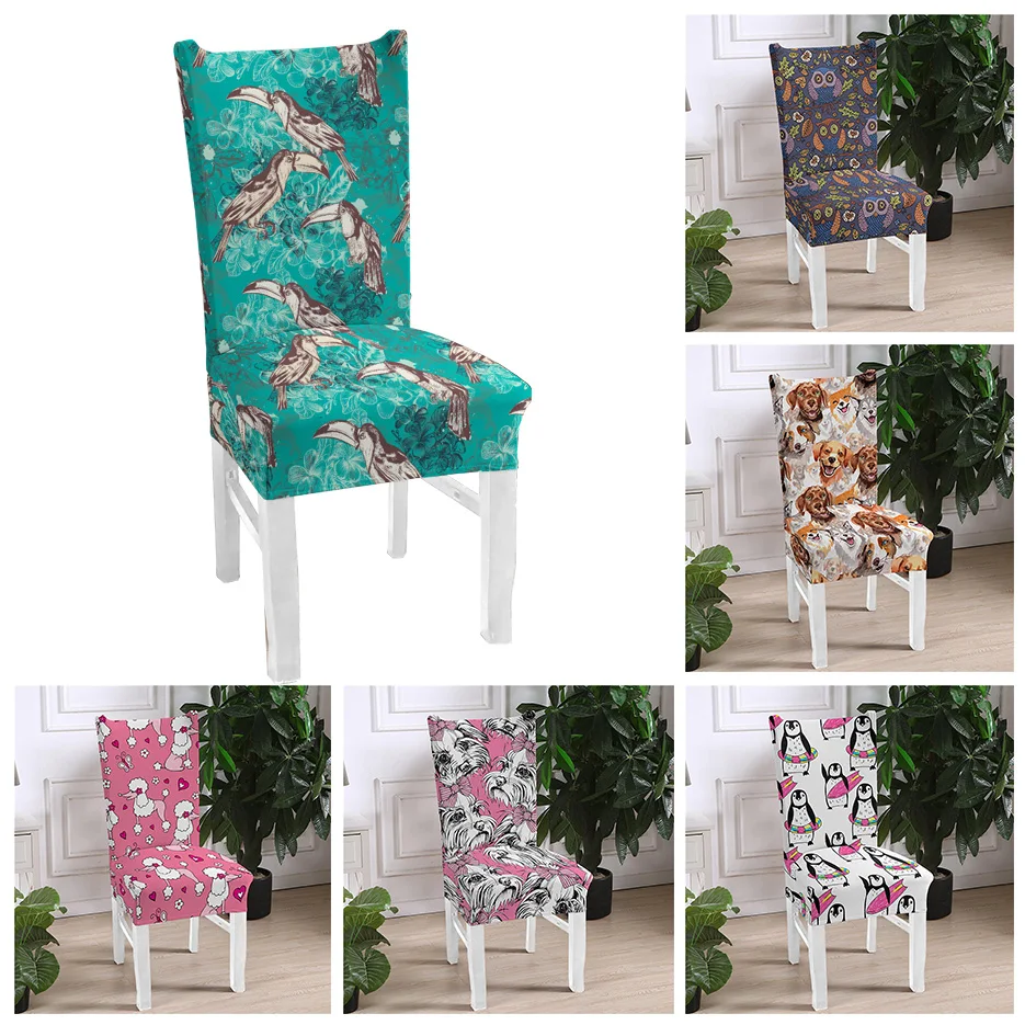 1PC Chair Covers Spandex Elastic Slipcovers Universal Size Chairs Cover For Wedding Hotel Seat Covering Stretch Anti-dirty