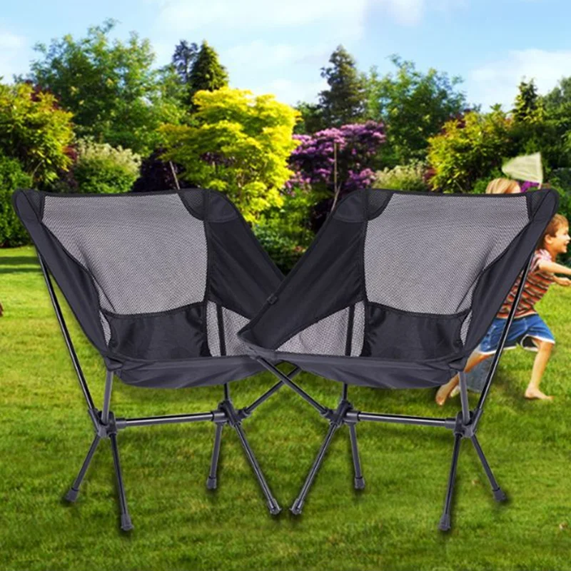 Folding Stool Portable Outdoor Chair Fishing Chair Camping Lightweight Aluminium Alloy Collapsible Armchair