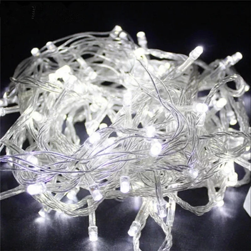 Fairy 110V 220V 10M 100 Led String Garland Christmas Tree Chain กันน้ำสวนกลางแจ้งตกแต่งวันหยุด