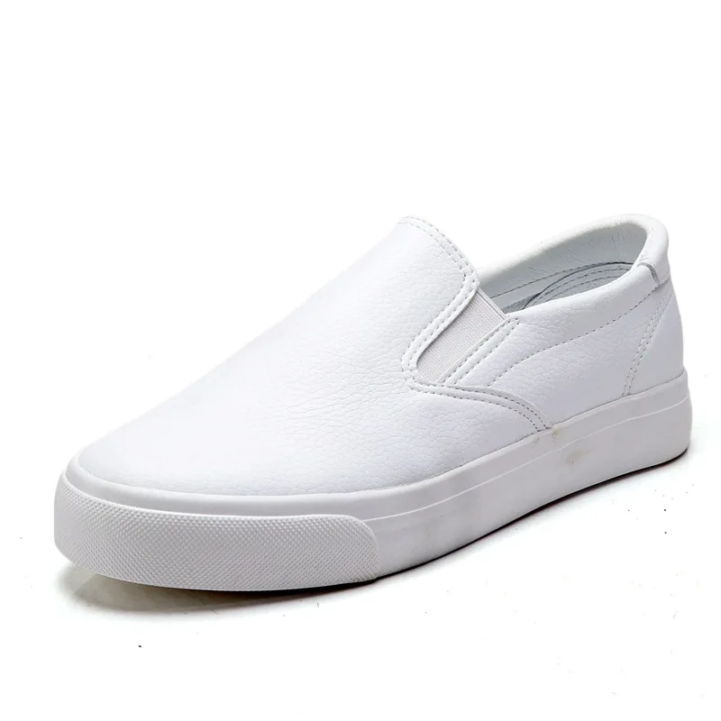 Fashion White Leather Women Chunky Sneakers White Shoes Tenis Feminino Zapatos De Mujer Platform Women Casual Shoes