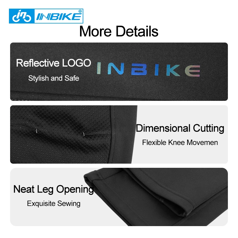 INBIKE Winter Thermal Cycling Trousers Men Fleece Pants for Running Waterproof Outdoor Sports MTB Bike Bicycle Trousers WP701