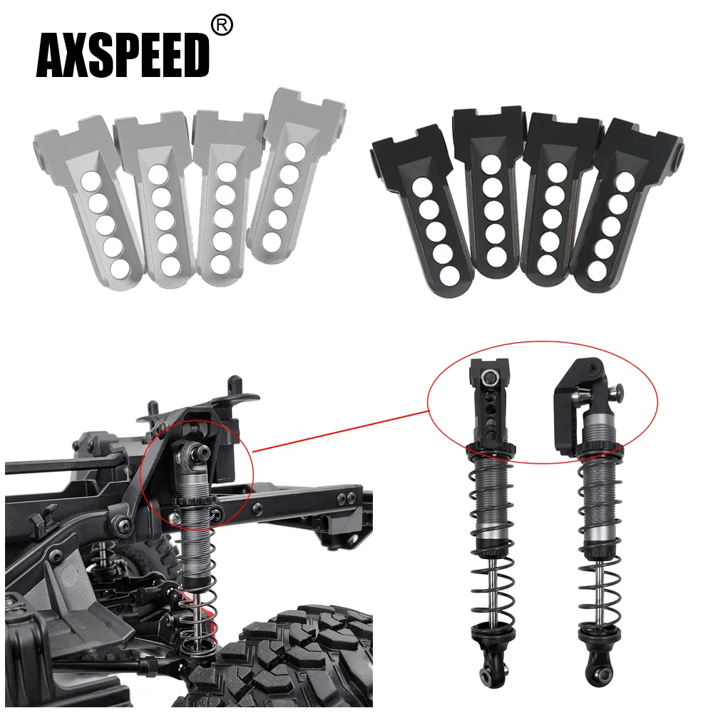 AXSPEED 4 sztuk aluminium amortyzator regulowany uchwyt dla TRX-4 TRX4 1/10 samochód zdalnie sterowany RC Model samochodu części zamienne