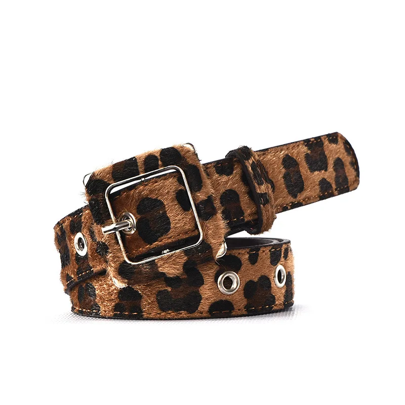 Cinto feminino moderno com estampa de leopardo, fivela decorativa para cintura, cinto personalizado para estudantes, coreano, novo, 2020