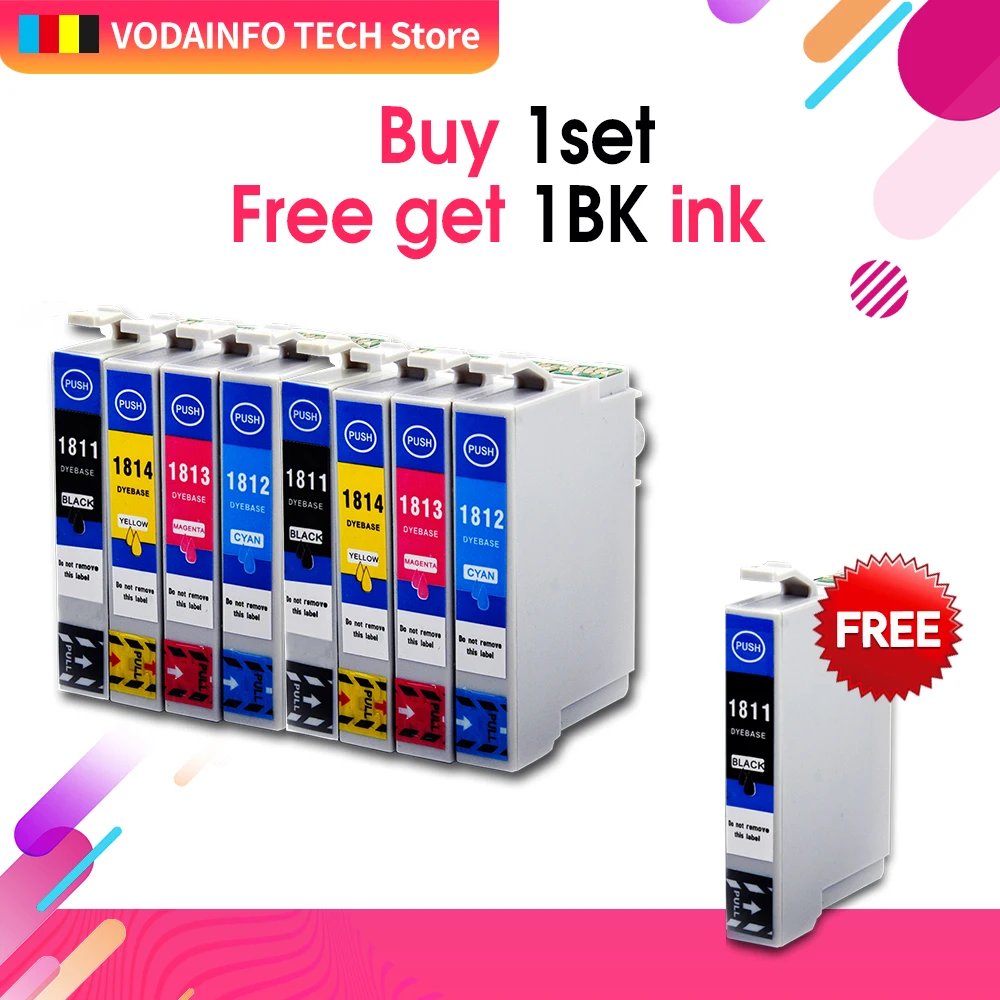 

Совместим с картриджем Epson 18XL T1811 XP315 XP212 XP205 XP305 XP322 XP415 XP302