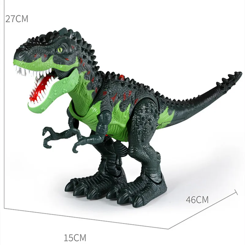 Intelligent Remote Control Robot 2.4G RC Spray Dinosaur 46CM Large Size Can Lay EggsWalking Speaking High Simulation   Dinosaur