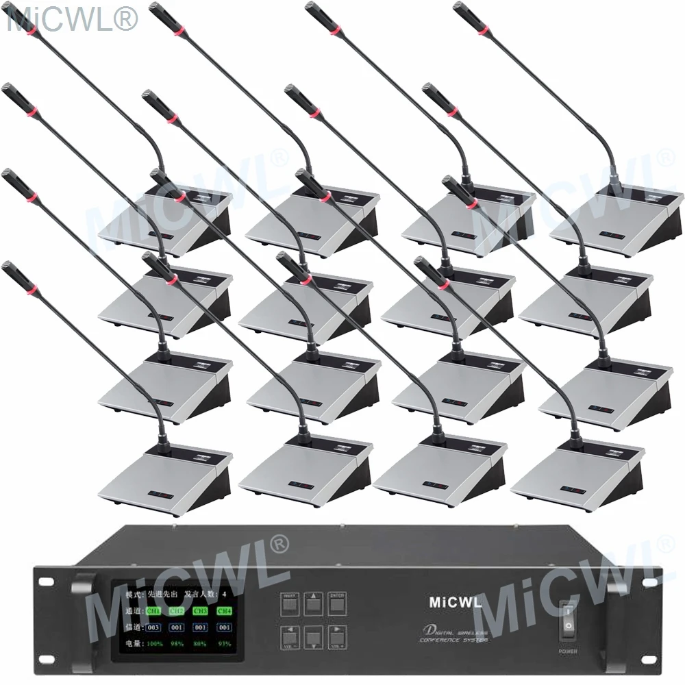 MiCWL A10M-A117 Digital Conferencing Meetings Solutions Microphone System Desktop Gooseneck President Delegate Mics