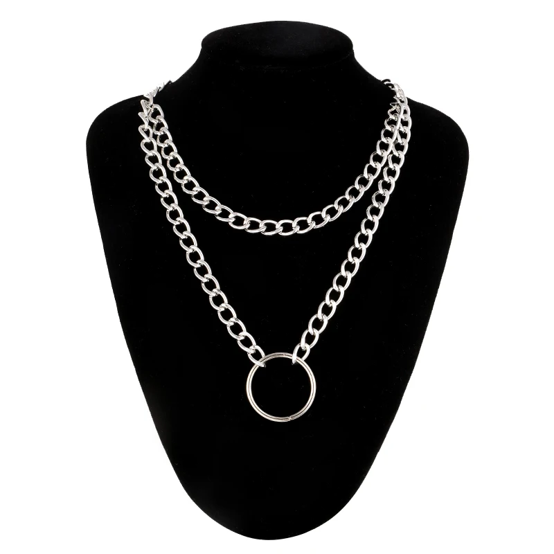 Trendy Link Chain Necklaces For Women Men Chunky Thick Choker Jewelry On The Neck Fashion Female Egirl Eboy Grung  Accessories
