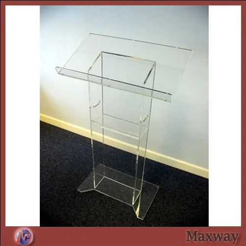 

Clean and transparent acrylic podium