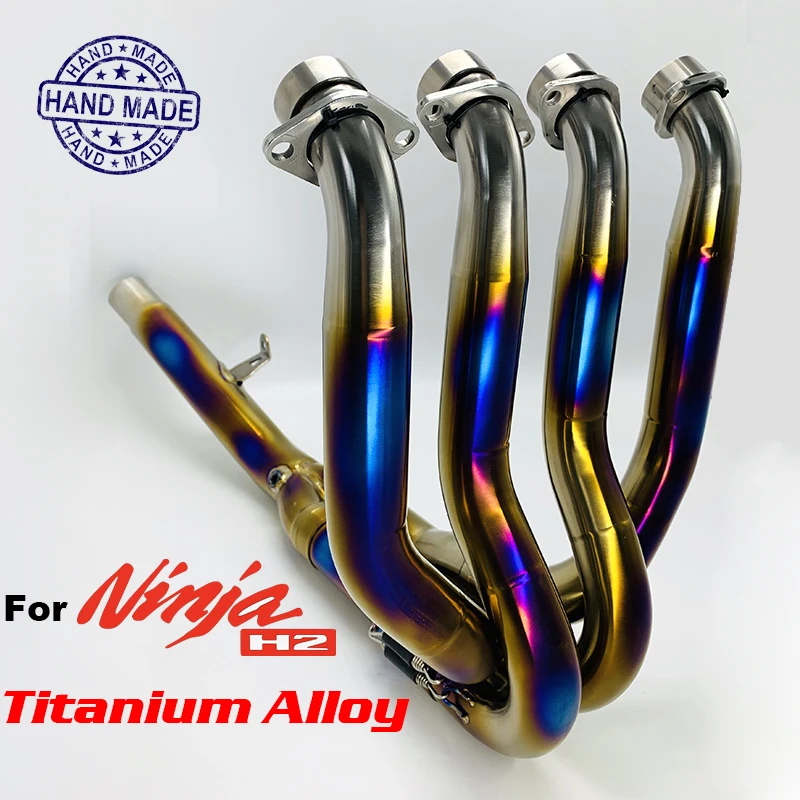 

Slip-on for Kawasaki Ninja H2 H2SX ZH2 Exhaust Headers Titanium Alloy Muffler Escape Elbow Front Pipe Custom Handmade