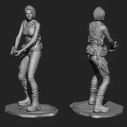 1/ 24 75mm 1/18 100mm Resin Model Beautiful Soldier Figure Unpainted RW-065