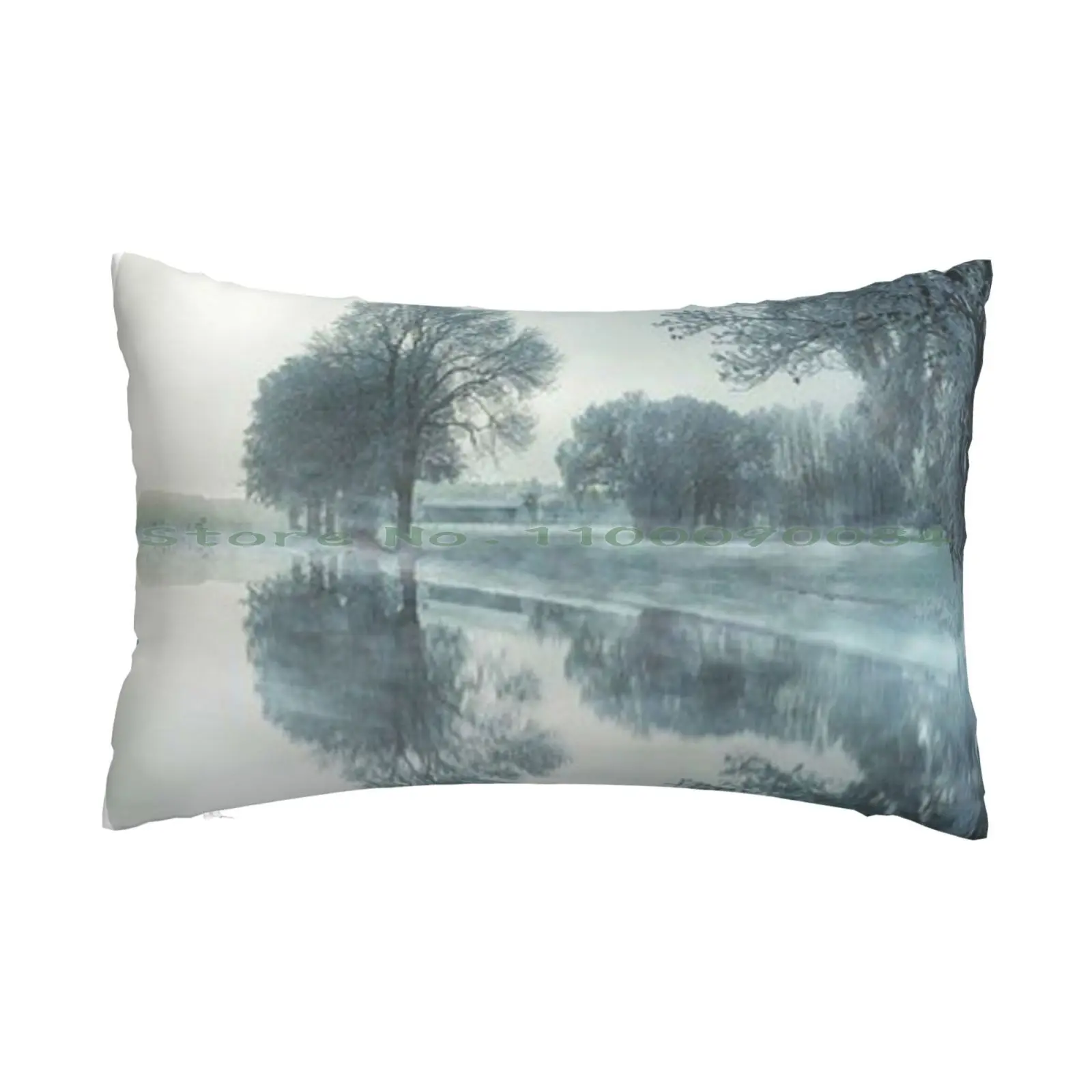 Winter Cool Vibes-Falling Snow And Garden Pillow Case 20x30 50*75 Sofa Bedroom France Open Logo Court Paris Tournament Ball