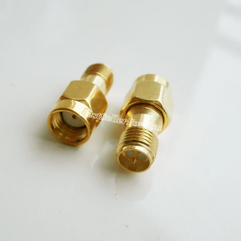 1Pcs RP SMA Connector Male Plug To RPSMA Connector Female Connector Straight RF Adapter