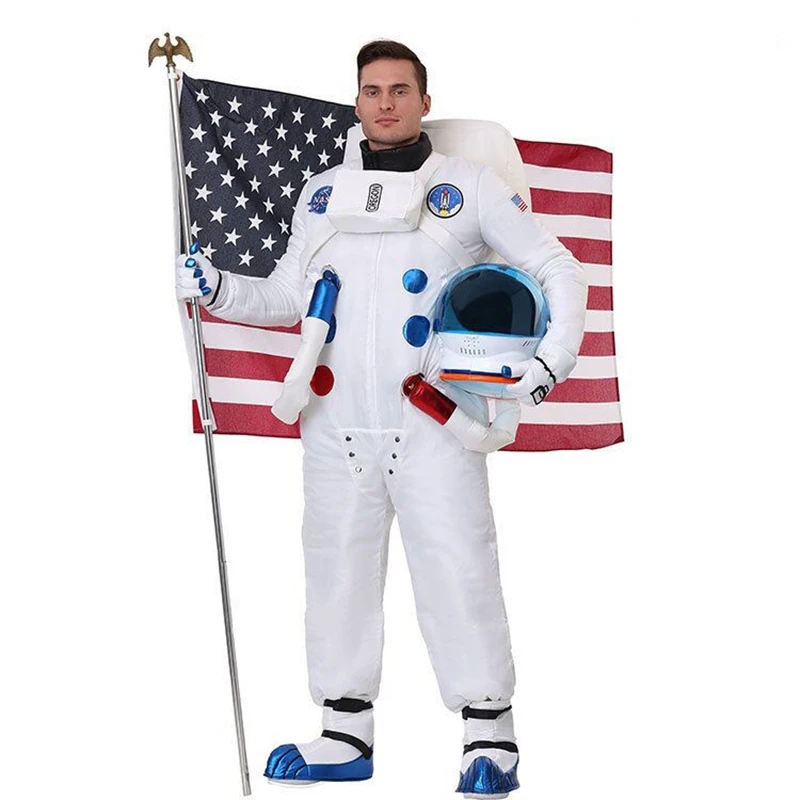 

Luxury Astronaut Cosplay Costume For Adult Men Spacesuit Universe Star Party Clothes Performance Props