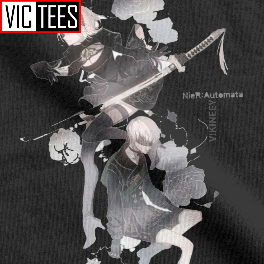 Nier Automata Men T Shirt 2020 YoRHa 2B Game Humor O Neck T-Shirt Pure Cotton Classic Camisas Hombre