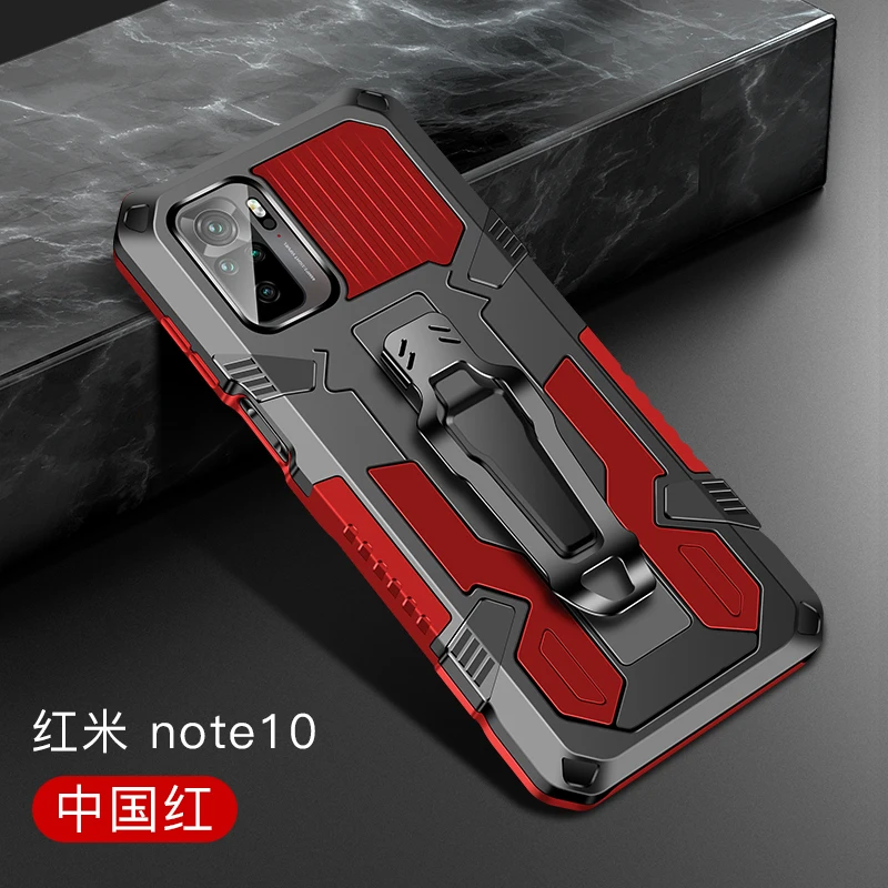 

Armor Case For Xiaomi Redmi Note 10 4G Case Redmi Note 10S Shockproof Belt Clip Holster Cover For Redmi Note10 10 S 6.43" Coque