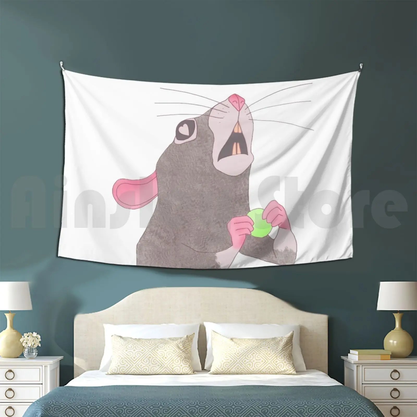 Peas And Love Customized Tapestry Rat Rats Ratties Animals Cute Peas Pets