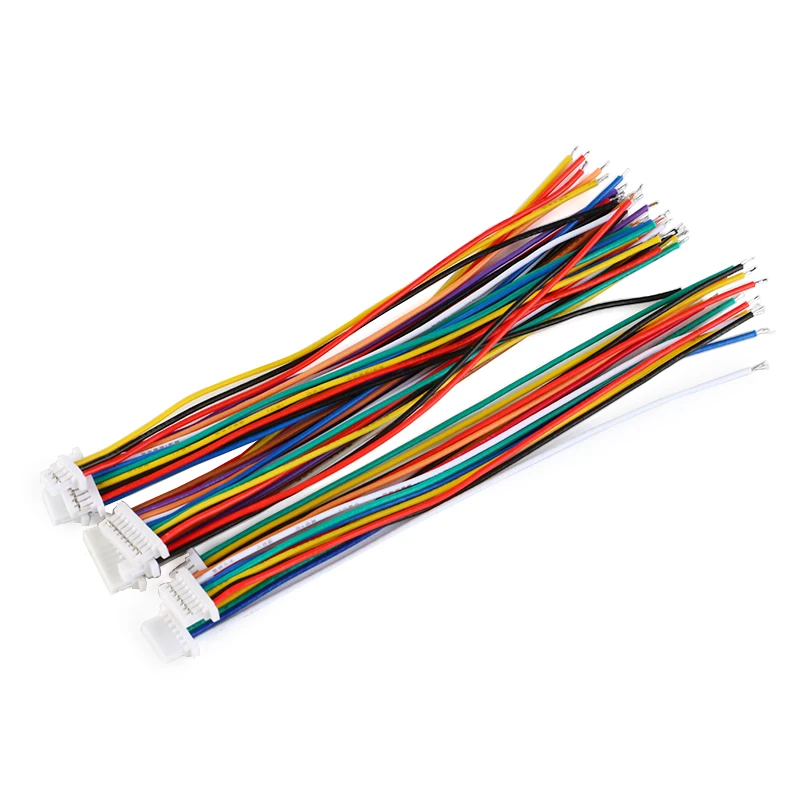 Conector de Cable SH 1,0 DIY SH1.0 JST 2/3/4/5/6/7/8/9/10 pines, línea electrónica, enchufe de Terminal de conexión única, 28AWG, 10cm, 10 unidades
