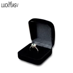Wholesale Black Velvet Jewelry Package Box Available Ring Stud Earrings Jewelry Organizer Storage Gift Box